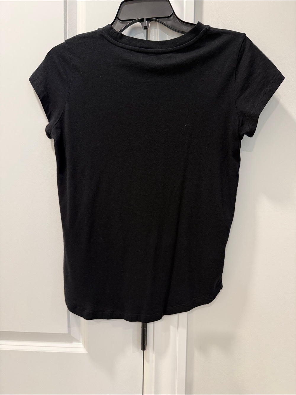 Zadig & Voltaire Black Tee with Silver Rhinestone AMOUR Size Small - Picture 4 of 4